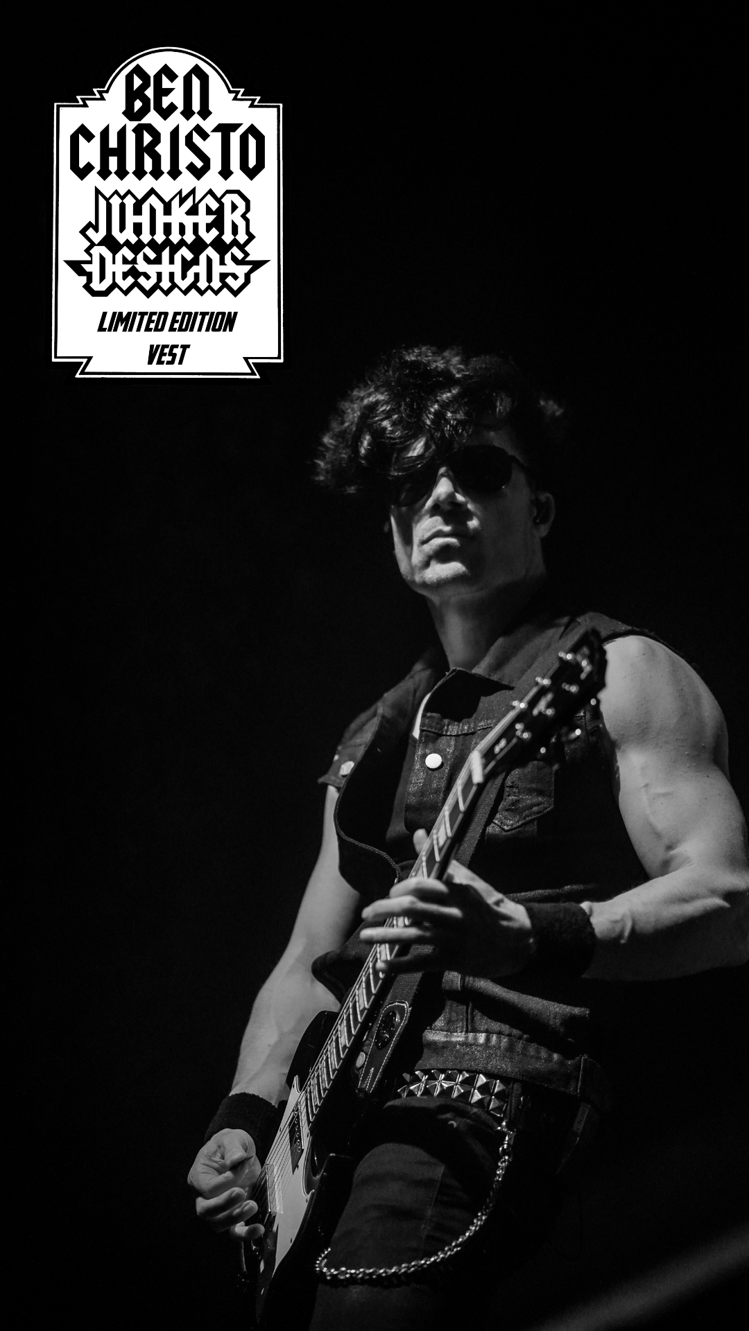 Ben Christo (The Sisters of Mercy) VIP TIER (Only 1 Per Show!): Stage-Worn Denim Vest + Video Call + Signed Poster