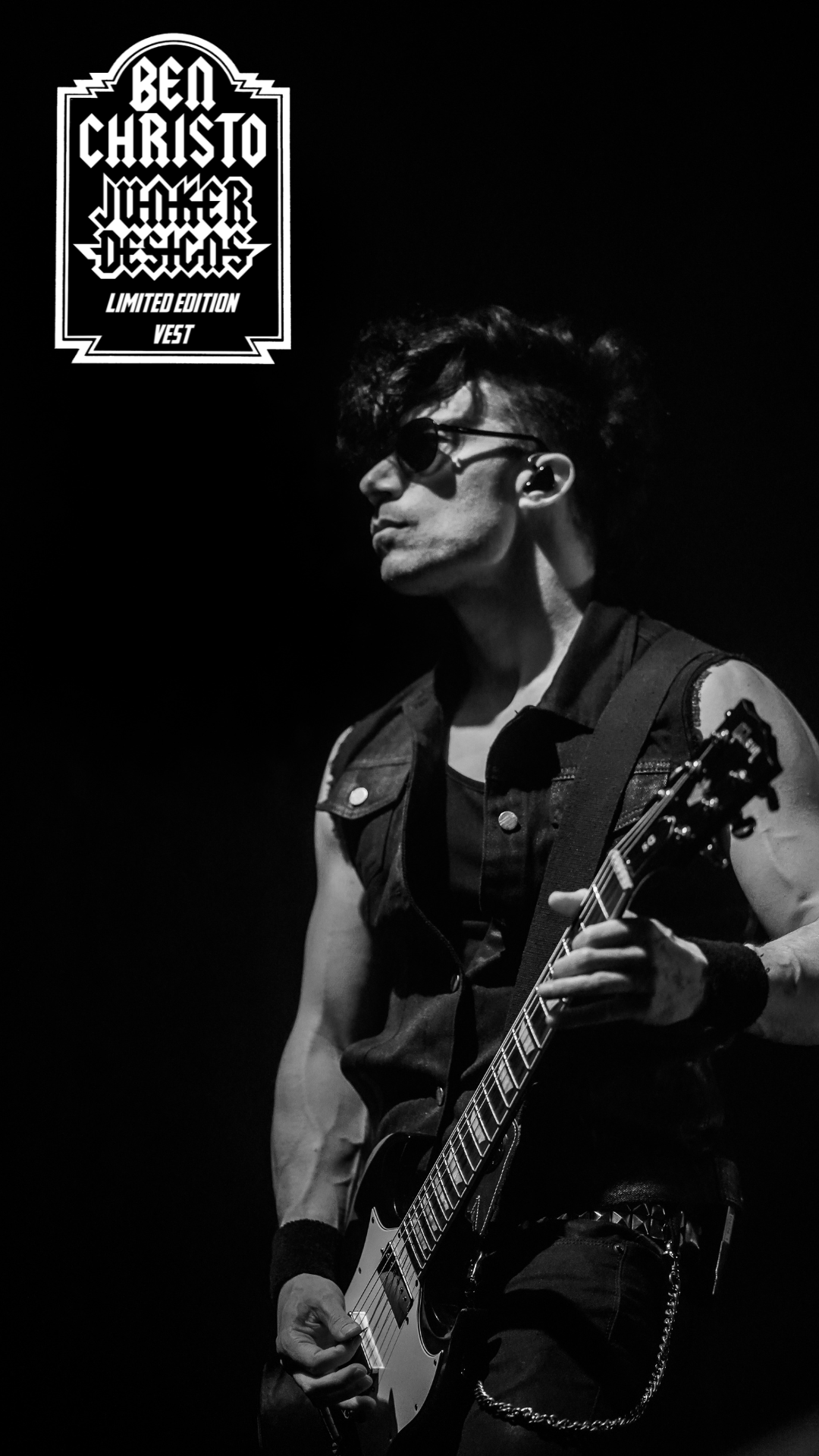 Ben Christo (The Sisters of Mercy) VIP TIER (Only 1 Per Show!): Stage-Worn Denim Vest + Video Call + Signed Poster