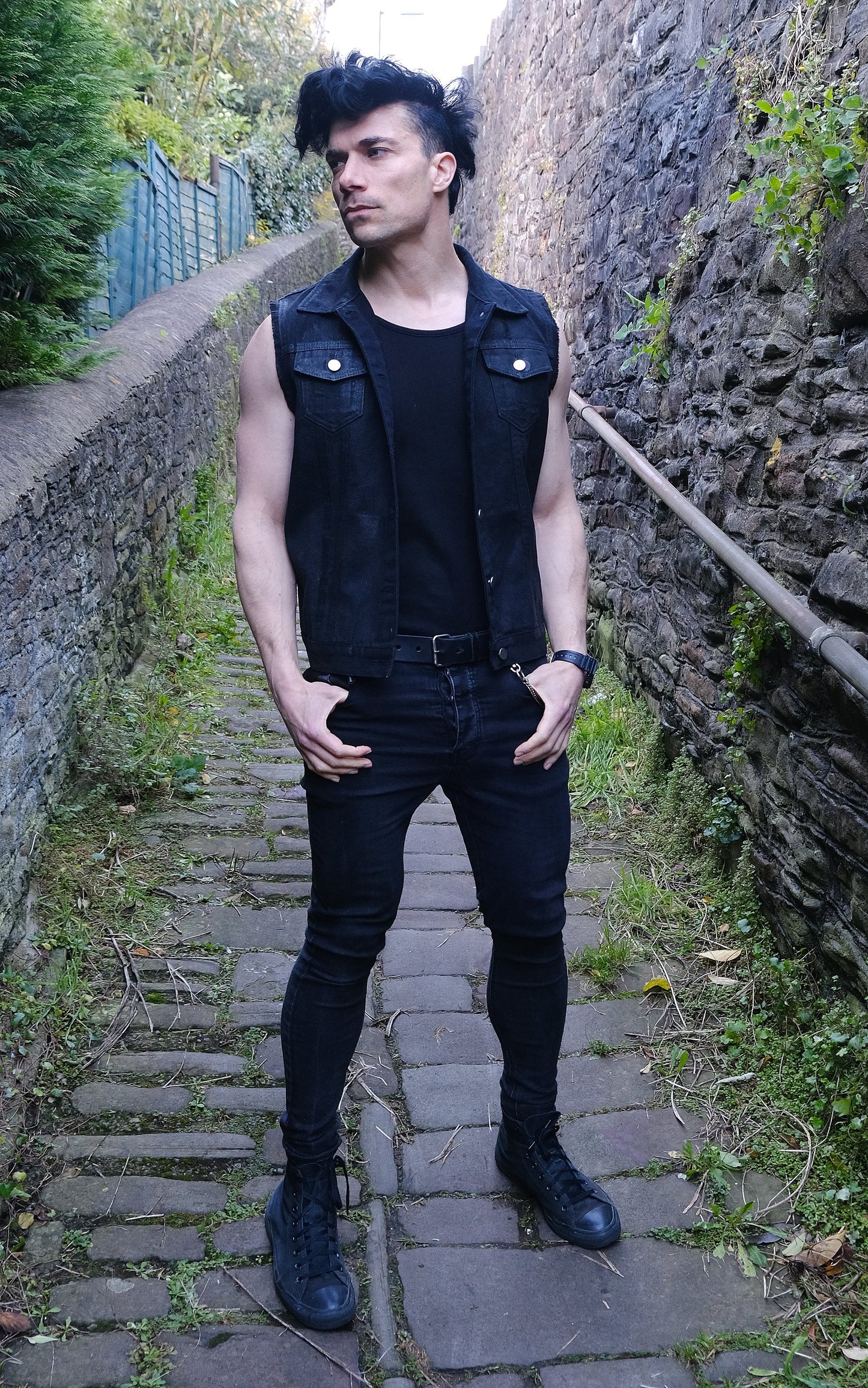 Ben Christo (The Sisters of Mercy) VIP TIER (Only 1 Per Show!): Stage-Worn Denim Vest + Video Call + Signed Poster