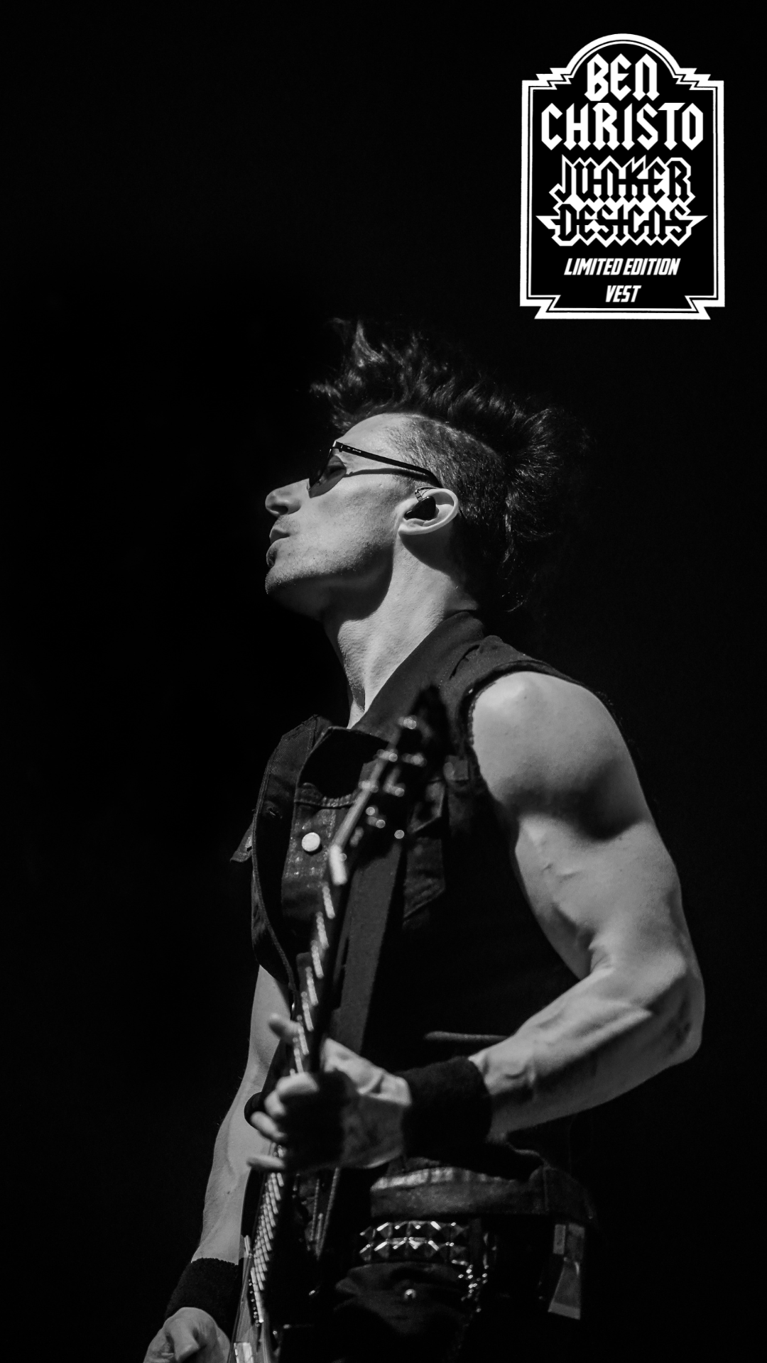 Ben Christo (The Sisters of Mercy) VIP TIER (Only 1 Per Show!): Stage-Worn Denim Vest + Video Call + Signed Poster